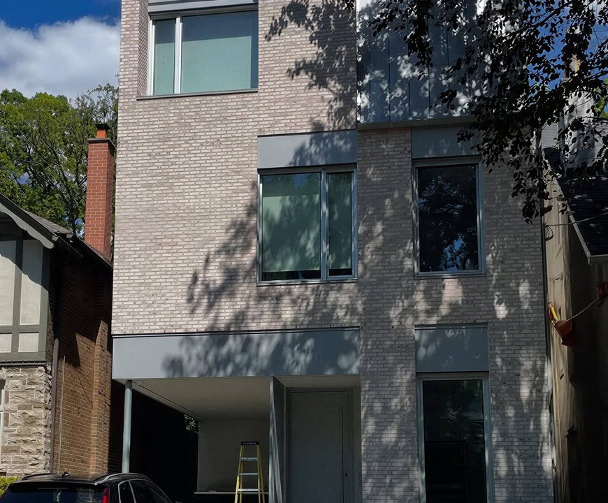 House in Toronto with metal fabricated roof