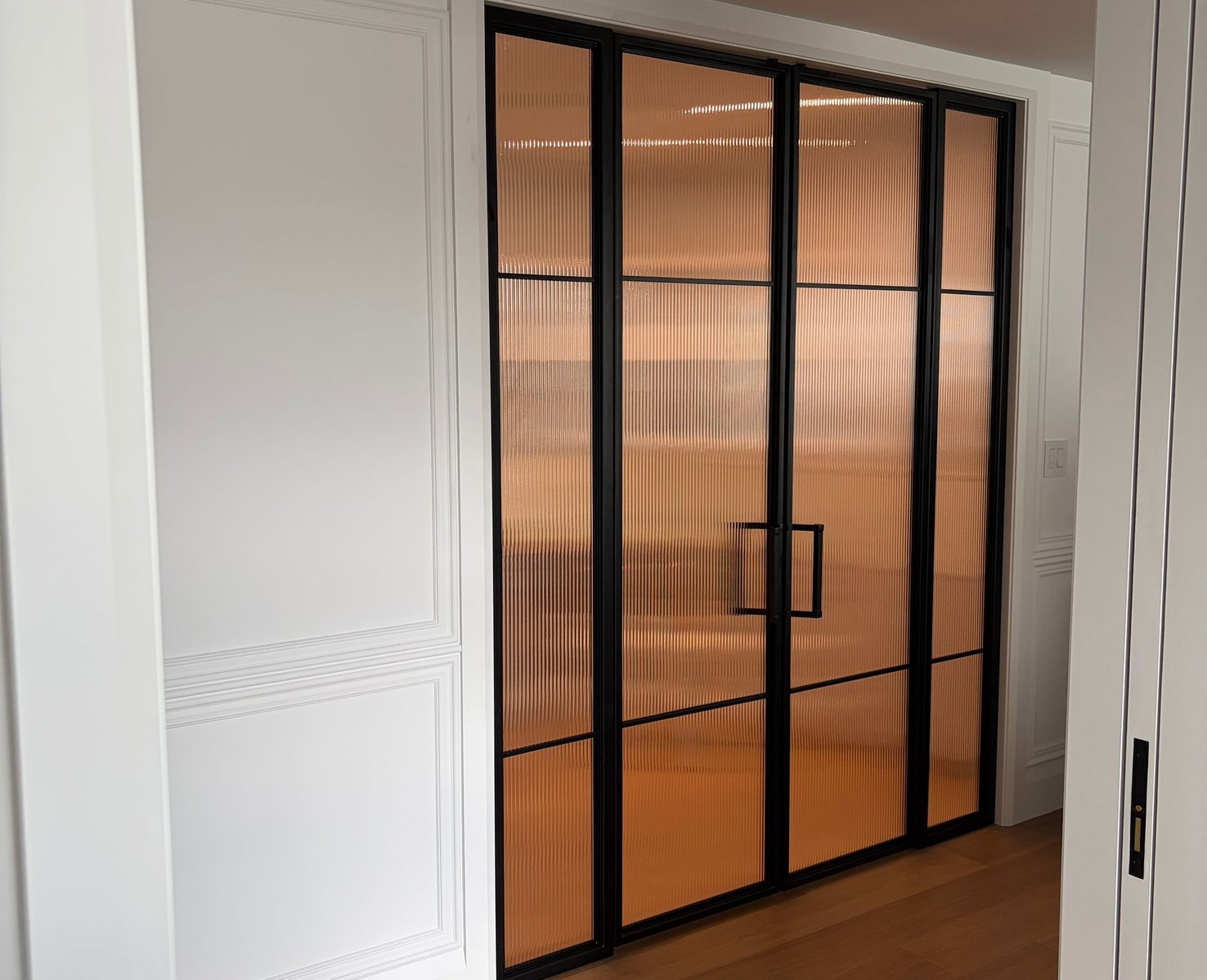 custom metal-framed interior door